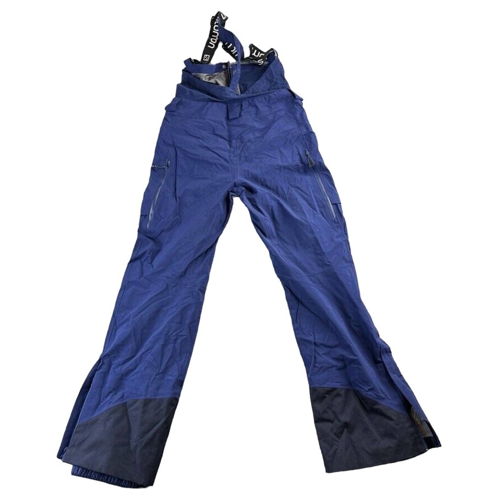 Salomon QST Charge Goretex Pro 3L Blue Snow Pants Size Small